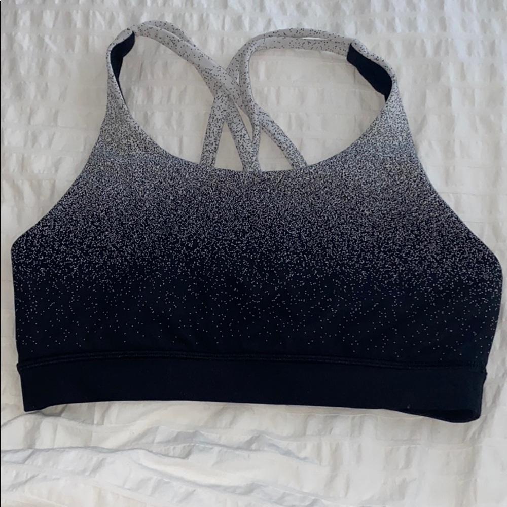 Women's Black and Gray Sports Bra